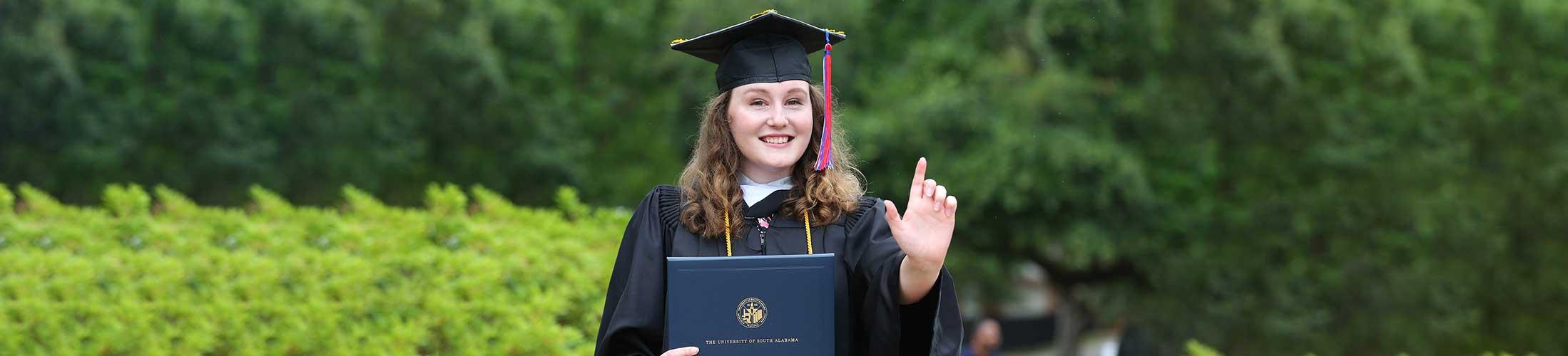 Woman graduating