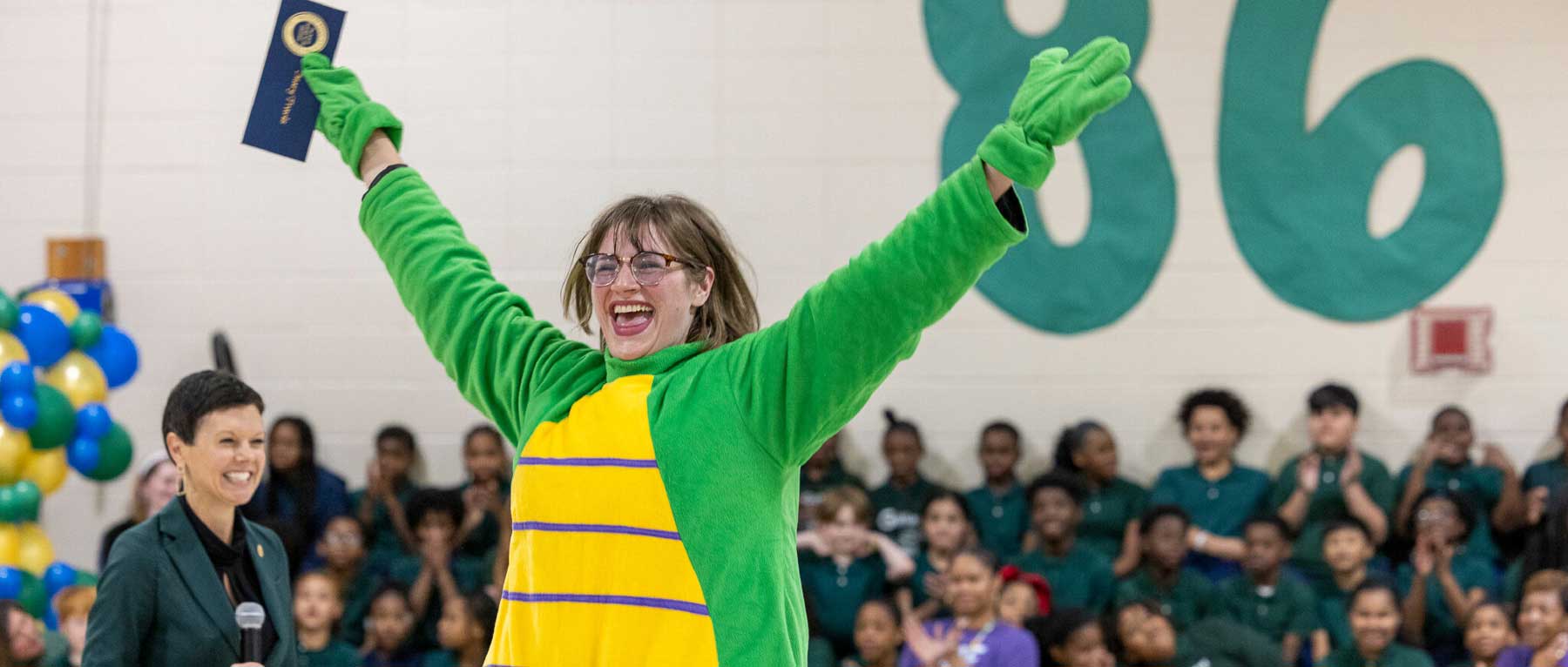 Mary Travis, a University of South Alabama graduate in the College of Education and Professional Studies, was surprised this week with a 2024-25 Milken Educator Award. 